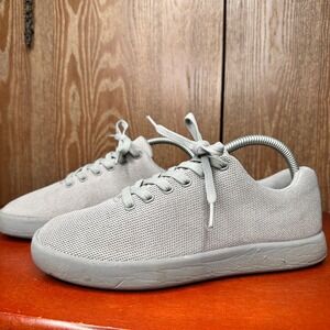 Atoms Model 000 4821 Grey Knit Lace Up Sneakers Shoes Women US 9.5 Mens 8 Unisex